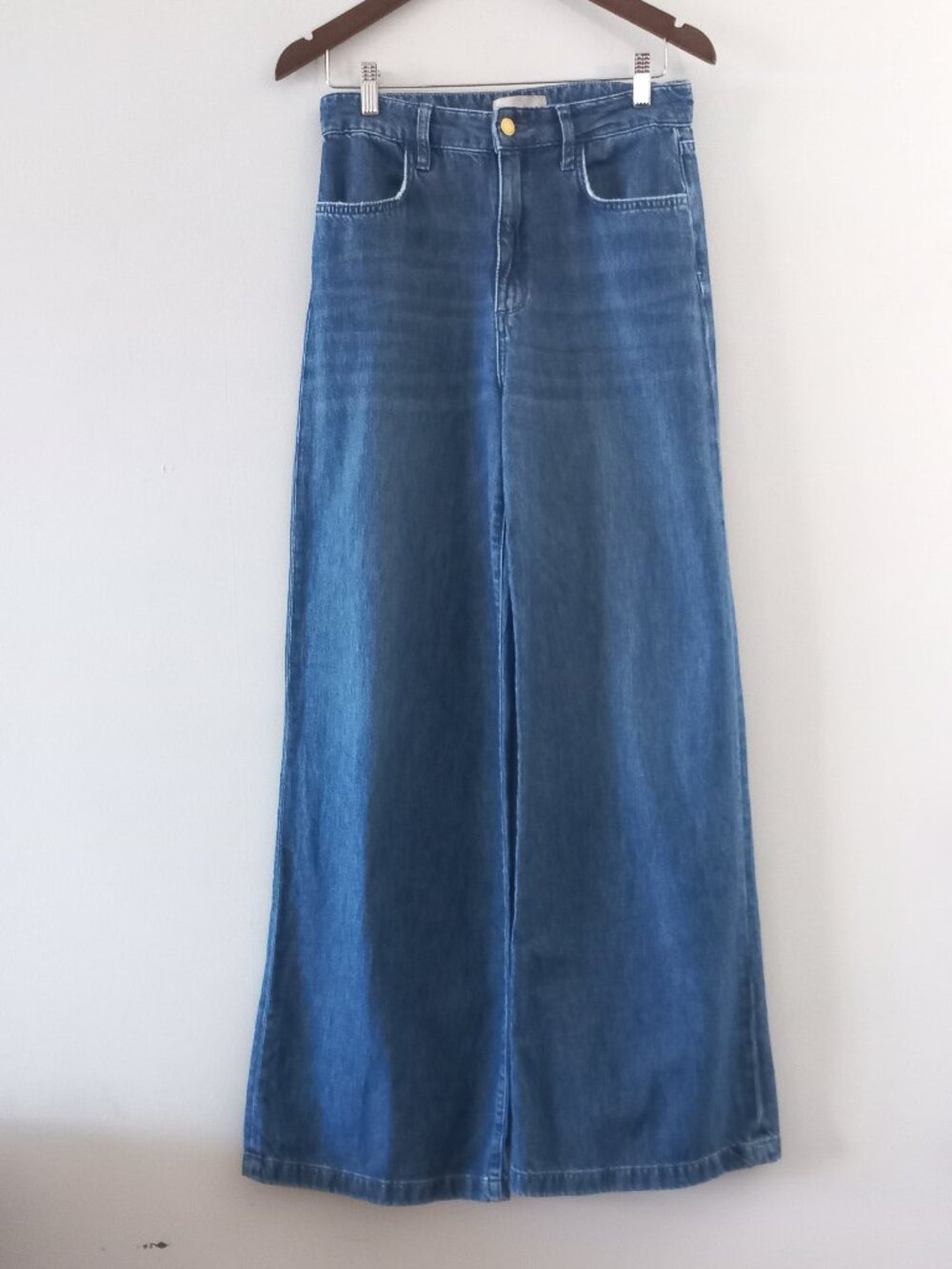 TRIARCHY sustainable high waist wide leg jeans